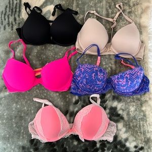 Set of 5 PINK & Victoria’s Secret Bras , 34B